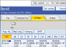 Abbildung des Bedienfelds