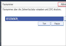 Abbildung des Bedienfelds