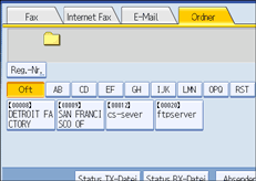 Abbildung des Bedienfelds