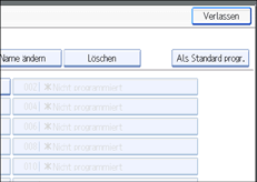 Abbildung des Bedienfelds