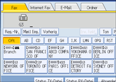 Abbildung des Bedienfelds