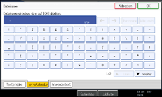 Abbildung der Bedienfeldanzeige