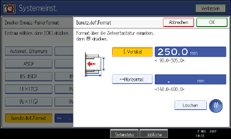 Abbildung Bedienfeldanzeige
