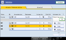 Abbildung Bedienfeldanzeige
