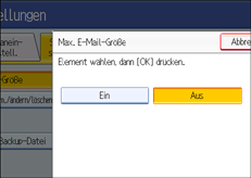 Abbildung Bedienfeld-Display