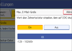 Abbildung Bedienfeld-Display