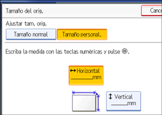 Ilustración de la pantalla del panel de mandos