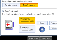 Ilustración de la pantalla del panel de mandos
