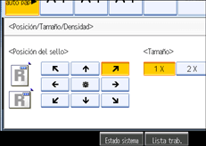 Ilustración de la pantalla del panel de mandos