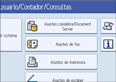 Ilustración de la pantalla del panel de mandos