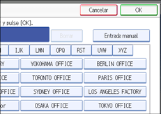 Ilustración de la pantalla del panel de mandos