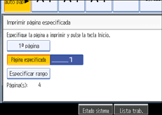 Ilustración de la pantalla del panel de mandos