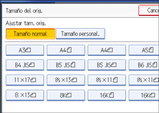 Ilustración de la pantalla del panel de mandos