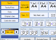 Ilustración de la pantalla del panel de mandos