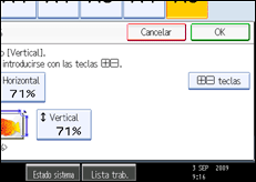Ilustración de la pantalla del panel de mandos