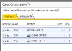 Ilustración del panel de operaciones