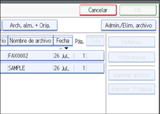 Ilustración del panel de operaciones