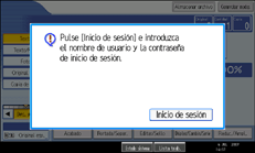 Ilustraci&oacute;n de la pantalla del panel de mandos