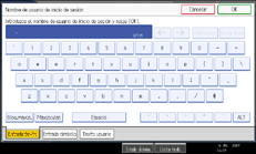 Ilustraci&oacute;n de la pantalla del panel de mandos