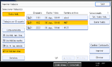 Ilustración de la pantalla del panel de operaciones