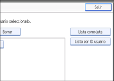 Ilustración de la pantalla del panel de operaciones