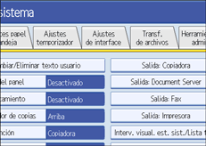 Ilustración del panel de operaciones