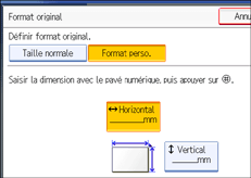 Illustration de l'&eacute;cran du panneau de commande.