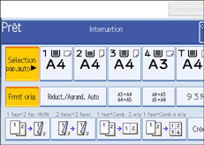Illustration de l'&eacute;cran du panneau de commande.