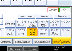 Illustration de l'&eacute;cran du panneau de commande.