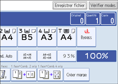 Illustration de l'&eacute;cran du panneau de commande.