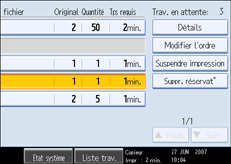 Illustration de l'&eacute;cran du panneau de commande.