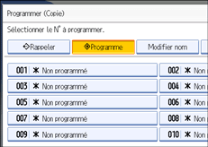 Illustration de l'&eacute;cran du panneau de commande.