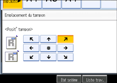 Illustration de l'&eacute;cran du panneau de commande.