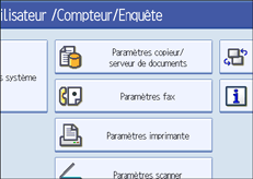 Illustration de l'&eacute;cran du panneau de commande.