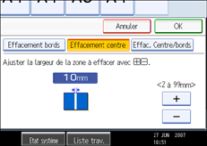 Illustration de l'&eacute;cran du panneau de commande.