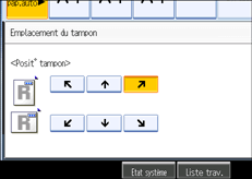 Illustration de l'&eacute;cran du panneau de commande.
