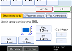 Illustration de l'&eacute;cran du panneau de commande.