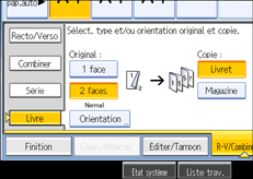 Illustration de l'&eacute;cran du panneau de commande.