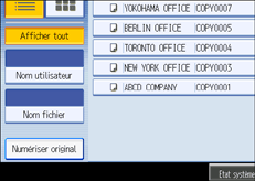 Illustration de l'&eacute;cran du panneau de commande.