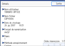 Illustration de l'&eacute;cran du panneau de commande.