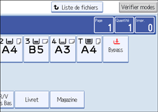 Illustration de l'&eacute;cran du panneau de commande.