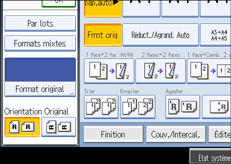Illustration de l'&eacute;cran du panneau de commande.