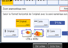Illustration de l'&eacute;cran du panneau de commande.