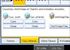 Illustration de l'&eacute;cran du panneau de commande.