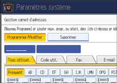 Illustration de l&apos;écran du panneau de commande