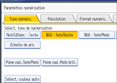 Illustration de l'écran du panneau de commande