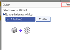 Illustration de l'écran du panneau de commande