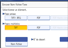 Illustration de l'écran du panneau de commande