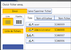 Illustration de l'écran du panneau de commande