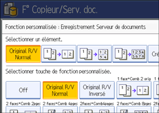 Illustration de l'écran du panneau de commande